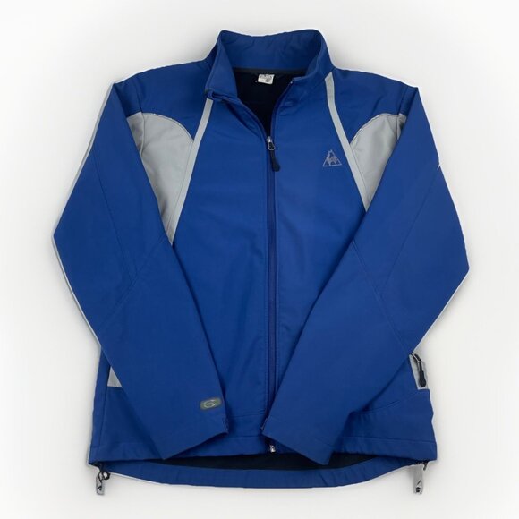 VTG Y2K Le Coq Sportif Soft shell Jacket Pro Tech 8000 Men’s M Blue Full Zip - Picture 1 of 16